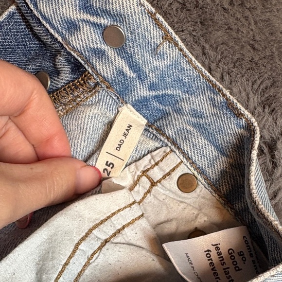 PacSun Two-Tone Blue Dad Jeans - Picture 3 of 6